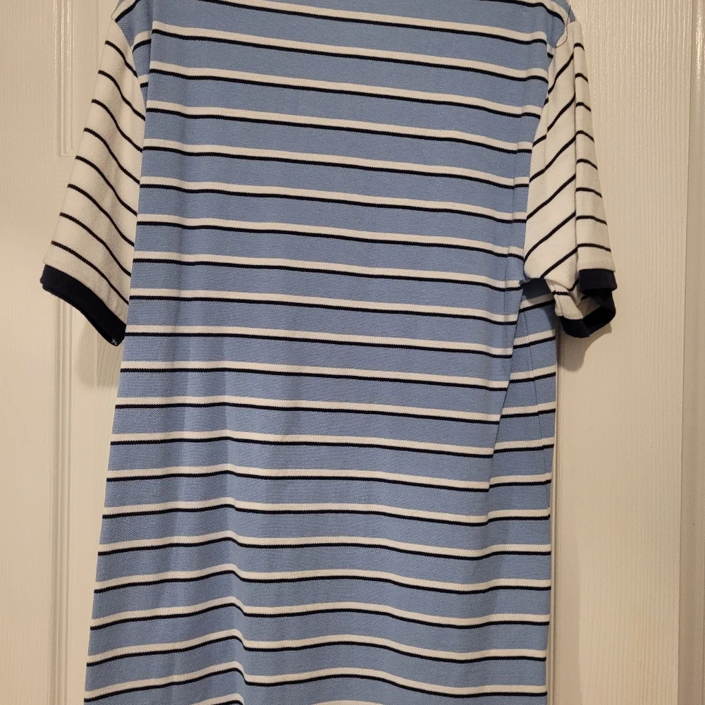 NWT- Polo Ralph Lauren Blue and White Striped Polo Shirt Boys Size 18-20 - Picture 9 of 9